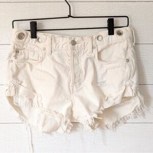We The Free Cream Jean Shorts